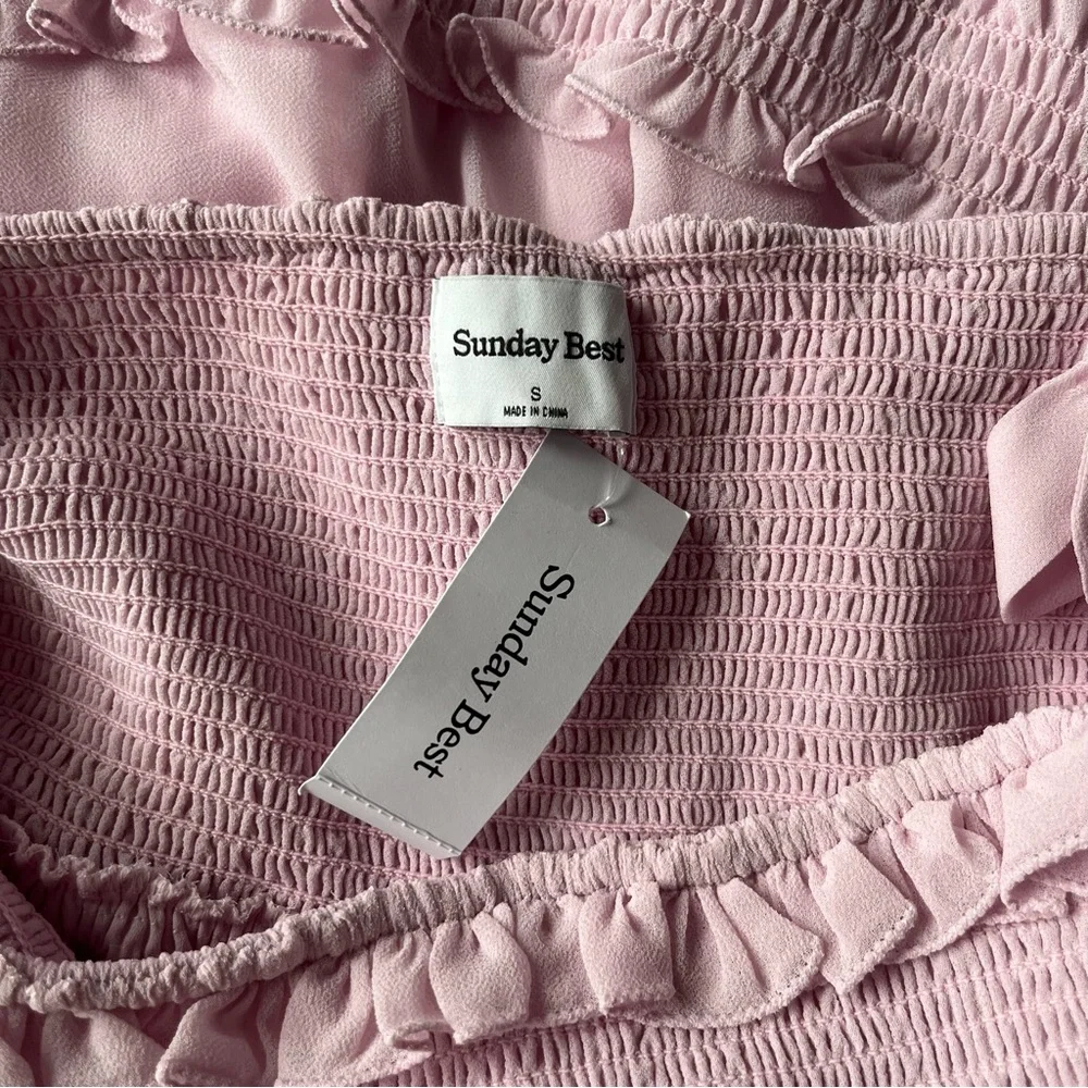Aritzia Sunday Best Fairey Dress in Lilac Bloom - Picture 5 of 7